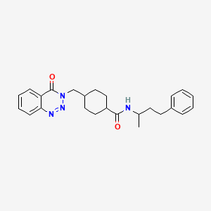 4-[(4-oxo-1,2,3-benzotriazin-3(4H)-yl)methyl]-N-(4-phenylbutan-2-yl)cyclohexanecarboxamide