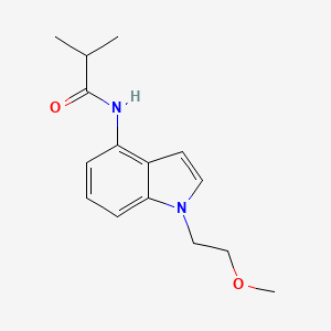 molecular formula C15H20N2O2 B14955245 N-[1-(2-methoxyethyl)-1H-indol-4-yl]-2-methylpropanamide 