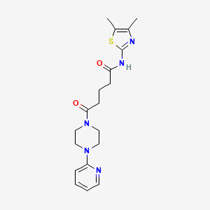 molecular formula C19H25N5O2S B14955248 N-(4,5-dimethyl-1,3-thiazol-2-yl)-5-oxo-5-[4-(2-pyridyl)piperazino]pentanamide 