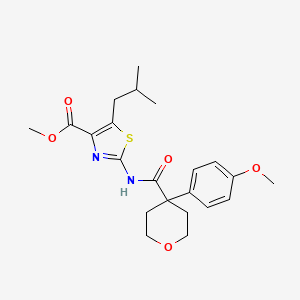 methyl 5-isobutyl-2-({[4-(4-methoxyphenyl)tetrahydro-2H-pyran-4-yl]carbonyl}amino)-1,3-thiazole-4-carboxylate