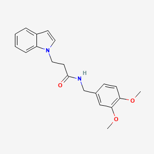 molecular formula C20H22N2O3 B14955267 N-(3,4-dimethoxybenzyl)-3-(1H-indol-1-yl)propanamide 