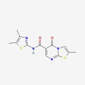 molecular formula C13H12N4O2S2 B14955268 N-(4,5-dimethyl-1,3-thiazol-2-yl)-2-methyl-5-oxo-5H-[1,3]thiazolo[3,2-a]pyrimidine-6-carboxamide 