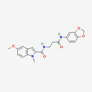 N-[3-(1,3-benzodioxol-5-ylamino)-3-oxopropyl]-5-methoxy-1-methyl-1H-indole-2-carboxamide