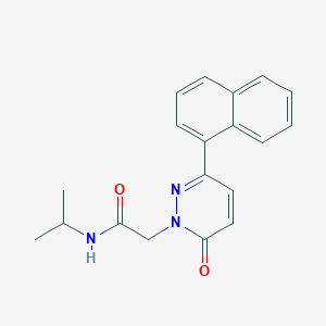 molecular formula C19H19N3O2 B14955304 N~1~-isopropyl-2-[3-(1-naphthyl)-6-oxo-1(6H)-pyridazinyl]acetamide 