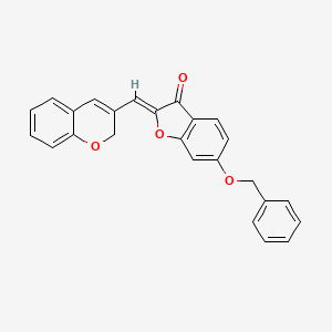 2-(2H-chromen-3-ylmethylene)-6-(phenylmethoxy)benzo[b]furan-3-one