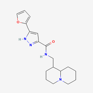 5-(furan-2-yl)-N-(octahydro-2H-quinolizin-1-ylmethyl)-1H-pyrazole-3-carboxamide