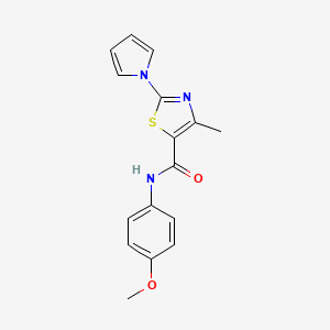 N-(4-methoxyphenyl)-4-methyl-2-(1H-pyrrol-1-yl)-1,3-thiazole-5-carboxamide