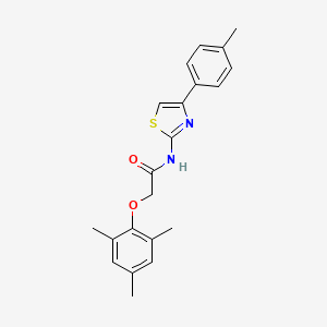 N-[4-(4-methylphenyl)-1,3-thiazol-2-yl]-2-(2,4,6-trimethylphenoxy)acetamide