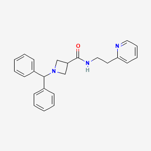 1-benzhydryl-N-[2-(2-pyridyl)ethyl]-3-azetanecarboxamide