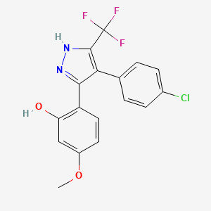 2-[4-(4-chlorophenyl)-5-(trifluoromethyl)-1H-pyrazol-3-yl]-5-methoxyphenol