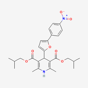 molecular formula C27H32N2O7 B14955389 Bis(2-methylpropyl) 2,6-dimethyl-4-[5-(4-nitrophenyl)furan-2-yl]-1,4-dihydropyridine-3,5-dicarboxylate 