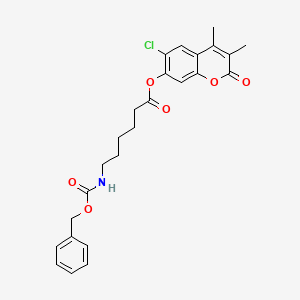 6-chloro-3,4-dimethyl-2-oxo-2H-chromen-7-yl 6-{[(benzyloxy)carbonyl]amino}hexanoate