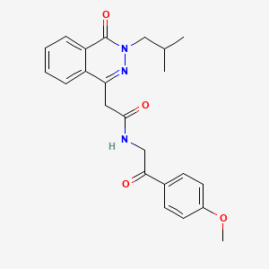 molecular formula C23H25N3O4 B14955409 2-(3-isobutyl-4-oxo-3,4-dihydro-1-phthalazinyl)-N-[2-(4-methoxyphenyl)-2-oxoethyl]acetamide 