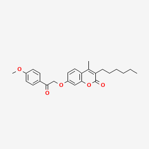 3-hexyl-7-[2-(4-methoxyphenyl)-2-oxoethoxy]-4-methyl-2H-chromen-2-one