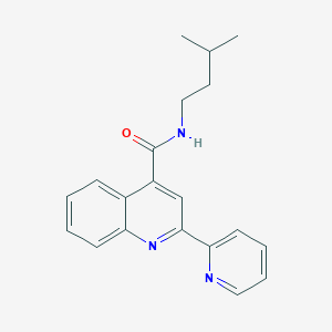 molecular formula C20H21N3O B14955436 N-(3-methylbutyl)-2-(pyridin-2-yl)quinoline-4-carboxamide 