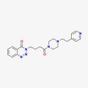 3-(4-oxo-4-{4-[2-(4-pyridyl)ethyl]piperazino}butyl)-1,2,3-benzotriazin-4(3H)-one