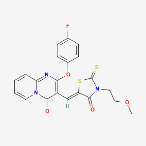 2-(4-fluorophenoxy)-3-{(Z)-[3-(2-methoxyethyl)-4-oxo-2-thioxo-1,3-thiazolidin-5-ylidene]methyl}-4H-pyrido[1,2-a]pyrimidin-4-one