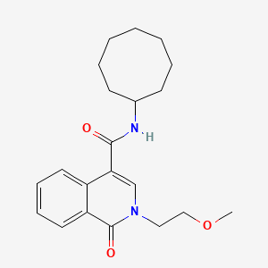 molecular formula C21H28N2O3 B14955471 N-cyclooctyl-2-(2-methoxyethyl)-1-oxo-1,2-dihydroisoquinoline-4-carboxamide 