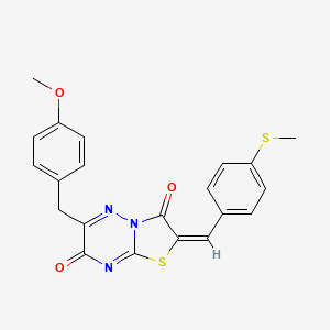 (2E)-6-(4-methoxybenzyl)-2-[4-(methylsulfanyl)benzylidene]-7H-[1,3]thiazolo[3,2-b][1,2,4]triazine-3,7(2H)-dione