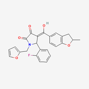 molecular formula C25H20FNO5 B14955519 5-(2-fluorophenyl)-1-(furan-2-ylmethyl)-3-hydroxy-4-[(2-methyl-2,3-dihydro-1-benzofuran-5-yl)carbonyl]-1,5-dihydro-2H-pyrrol-2-one 