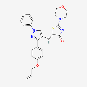 molecular formula C26H24N4O3S B14955542 (5Z)-5-({3-[4-(allyloxy)phenyl]-1-phenyl-1H-pyrazol-4-yl}methylene)-2-(4-morpholinyl)-1,3-thiazol-4(5H)-one 