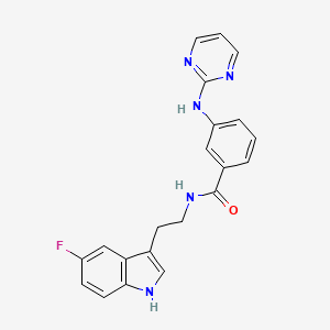 molecular formula C21H18FN5O B14955549 N-[2-(5-fluoro-1H-indol-3-yl)ethyl]-3-(2-pyrimidinylamino)benzamide 