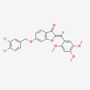 molecular formula C25H20Cl2O6 B14955554 (2Z)-6-[(3,4-dichlorobenzyl)oxy]-2-(2,4,5-trimethoxybenzylidene)-1-benzofuran-3(2H)-one 