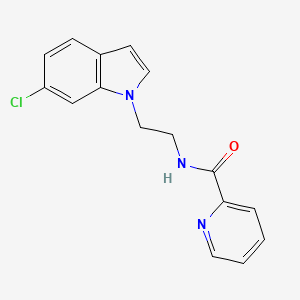 molecular formula C16H14ClN3O B14955562 N-[2-(6-chloro-1H-indol-1-yl)ethyl]-2-pyridinecarboxamide 