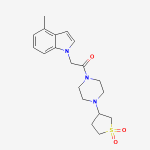 1-(4-(1,1-dioxidotetrahydrothiophen-3-yl)piperazin-1-yl)-2-(4-methyl-1H-indol-1-yl)ethanone