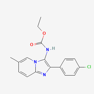 Ethyl [2-(4-chlorophenyl)-6-methylimidazo[1,2-a]pyridin-3-yl]carbamate