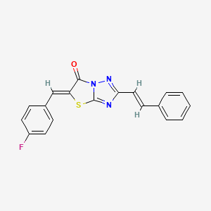 molecular formula C19H12FN3OS B14955586 (5Z)-5-(4-fluorobenzylidene)-2-[(E)-2-phenylethenyl][1,3]thiazolo[3,2-b][1,2,4]triazol-6(5H)-one 