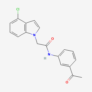 N-(3-acetylphenyl)-2-(4-chloro-1H-indol-1-yl)acetamide