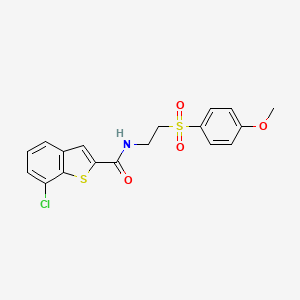 7-chloro-N-{2-[(4-methoxyphenyl)sulfonyl]ethyl}-1-benzothiophene-2-carboxamide