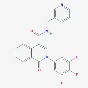 1-oxo-N~4~-(3-pyridylmethyl)-2-(3,4,5-trifluorophenyl)-1,2-dihydro-4-isoquinolinecarboxamide