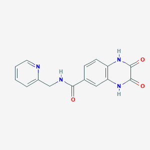 molecular formula C15H12N4O3 B14955641 2,3-dihydroxy-N-(pyridin-2-ylmethyl)quinoxaline-6-carboxamide 