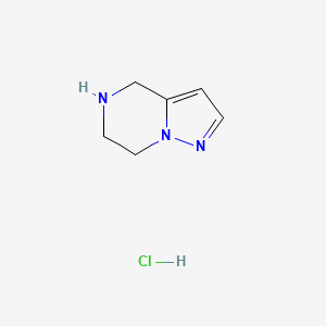 molecular formula C6H10ClN3 B1495565 4H,5H,6H,7H-Pyrazolo[1,5-a]pyrazine hydrochloride 