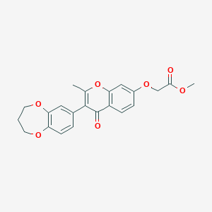 methyl {[3-(3,4-dihydro-2H-1,5-benzodioxepin-7-yl)-2-methyl-4-oxo-4H-chromen-7-yl]oxy}acetate