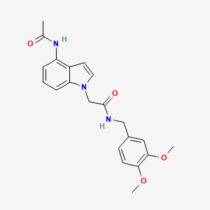 2-[4-(acetylamino)-1H-indol-1-yl]-N-(3,4-dimethoxybenzyl)acetamide