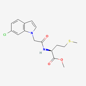 molecular formula C16H19ClN2O3S B14955655 methyl N-[(6-chloro-1H-indol-1-yl)acetyl]-L-methioninate 