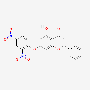 molecular formula C21H12N2O8 B14955662 7-(2,4-Dinitro-phenoxy)-5-hydroxy-2-phenyl-chromen-4-one 