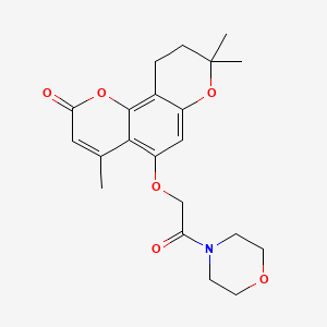 molecular formula C21H25NO6 B14955673 4,8,8-trimethyl-5-[2-(morpholin-4-yl)-2-oxoethoxy]-9,10-dihydro-2H,8H-pyrano[2,3-f]chromen-2-one 