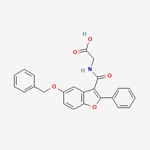 molecular formula C24H19NO5 B14955706 N-{[5-(benzyloxy)-2-phenyl-1-benzofuran-3-yl]carbonyl}glycine 