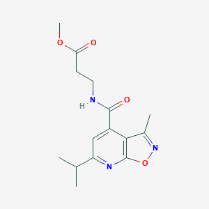 molecular formula C15H19N3O4 B14955724 Methyl 3-{[(6-isopropyl-3-methylisoxazolo[5,4-b]pyridin-4-yl)carbonyl]amino}propanoate 