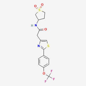 N-(1,1-dioxidotetrahydrothiophen-3-yl)-2-{2-[4-(trifluoromethoxy)phenyl]-1,3-thiazol-4-yl}acetamide