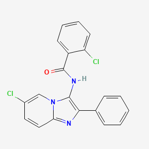 2-Chloro-N-{6-chloro-2-phenylimidazo[1,2-A]pyridin-3-YL}benzamide