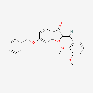 molecular formula C25H22O5 B14955745 (2Z)-2-(2,3-dimethoxybenzylidene)-6-[(2-methylbenzyl)oxy]-1-benzofuran-3(2H)-one 