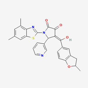 1-(4,6-dimethyl-1,3-benzothiazol-2-yl)-3-hydroxy-4-[(2-methyl-2,3-dihydro-1-benzofuran-5-yl)carbonyl]-5-(pyridin-3-yl)-1,5-dihydro-2H-pyrrol-2-one