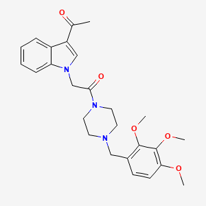 2-(3-acetyl-1H-indol-1-yl)-1-[4-(2,3,4-trimethoxybenzyl)piperazin-1-yl]ethanone