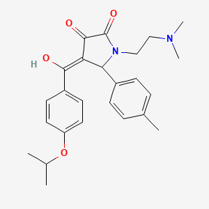 molecular formula C25H30N2O4 B14955760 1-[2-(dimethylamino)ethyl]-3-hydroxy-5-(4-methylphenyl)-4-{[4-(propan-2-yloxy)phenyl]carbonyl}-1,5-dihydro-2H-pyrrol-2-one 