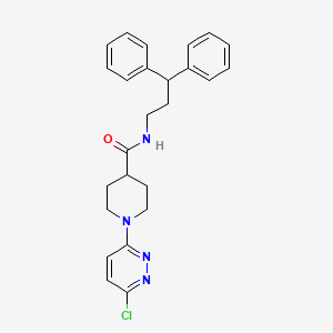 molecular formula C25H27ClN4O B14955774 1-(6-chloro-3-pyridazinyl)-N-(3,3-diphenylpropyl)-4-piperidinecarboxamide 